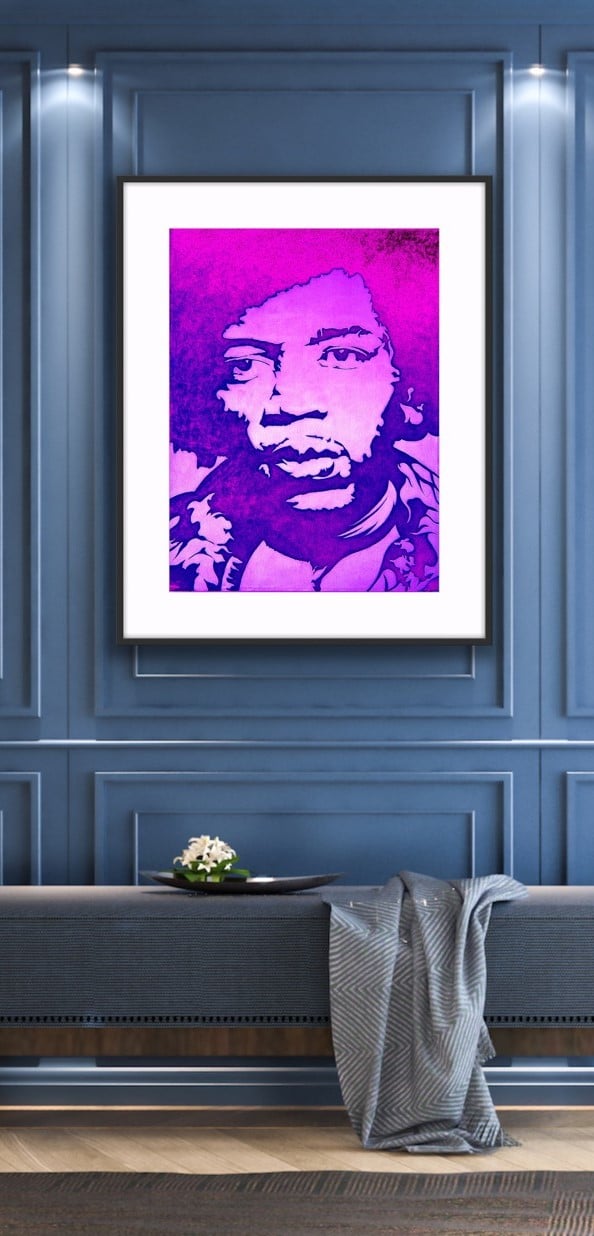 Jimi Purple Haze - Limited Edition Print 1/25 | Alistair Bruce ArtWorx
